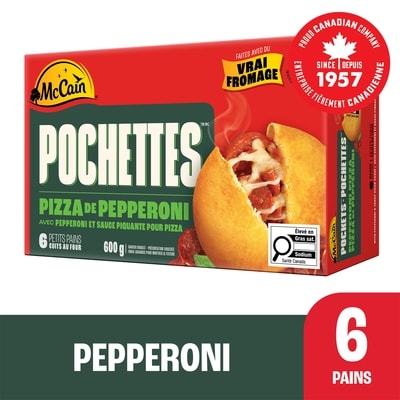 McCain Pizza Pochettesᴹᴰ au pepperoni 600 g, 1,17 $/100g
