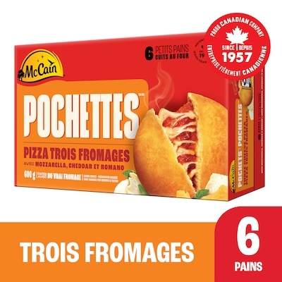McCain Pizza Pochettesᴹᴰ aux trois fromages 600 g, 1,17 $/100g