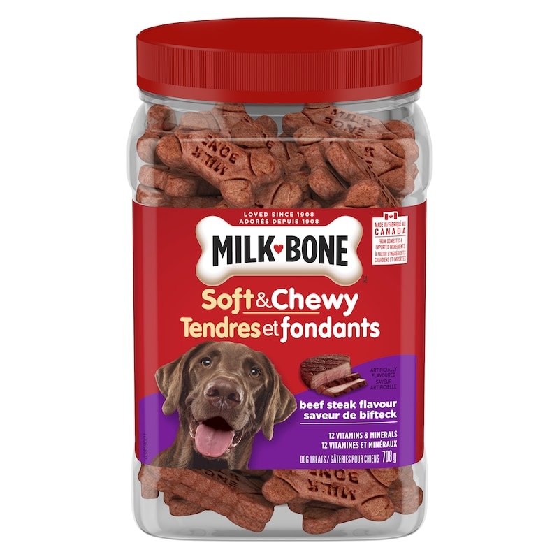 Milkbone Soft Chewy Beef Steak Flavour Dog Treats 708 g