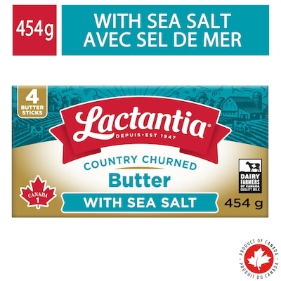 Lactantia Sea Salted Butter Sticks 454 g, $1.98/100g