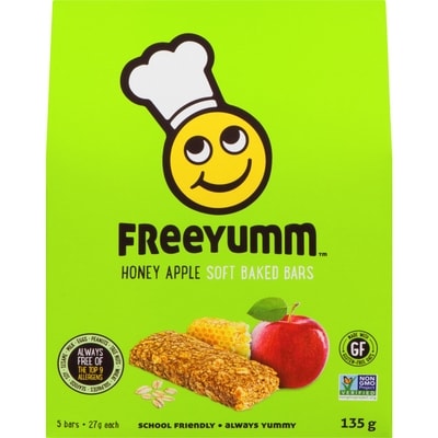 Freeyumm Honey Apple Oat Bars 135 g, $4.44/100g