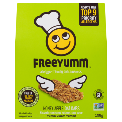 Freeyumm Honey Apple Oat Bars 135 g, 4,81 $/100g