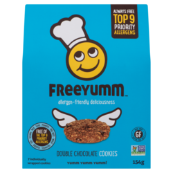 Freeyumm Double Chocolate Cookies 7 Individually Wrapped Cookies 154 g, 4,73 $/100g