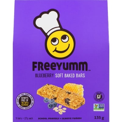 Freeyumm Blueberry Oat Bars 135 g, $3.33/100g