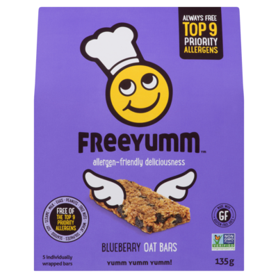 Freeyumm Blueberry Oat Bars 135 g, 4,81 $/100g