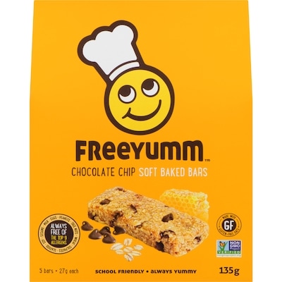 Freeyumm Chocolate Chip Oat Bars 135 g, $3.33/100g