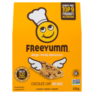Freeyumm Chocolate Chip Oat Bars 135 g, 4,81 $/100g