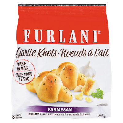 Furlani Nœuds à l’ail et au parmesan 296 g, 2,03 $/100g