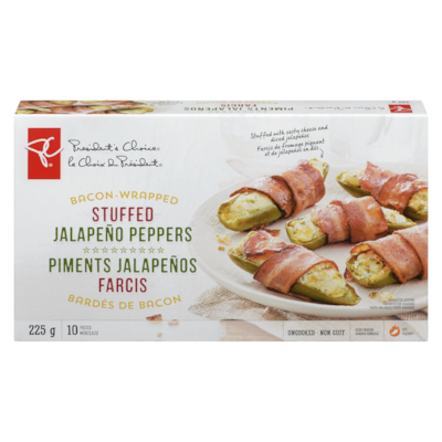 President's Choice Bacon-Wrapped Stuffed Jalapeño Peppers 225 g, $4.44/100g