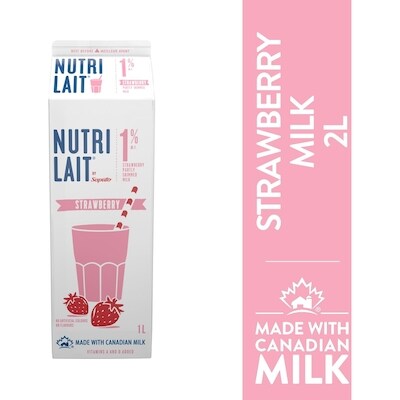 Nutrilait Strawberry Milk 1 l, $0.20/100ml