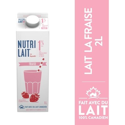 Nutrilait Lait à la fraise 1 l, 0,33 $/100ml