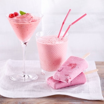 Lait à la fraise