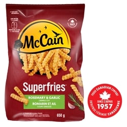 McCain Superfries Rosemary & Garlic Crinkle Cut Fries 650 g, $0.74/100g