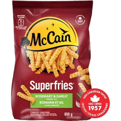 McCain Superfries® Rosemary & Garlic Crinkle Cut Fries 650 g, $0.69/100g