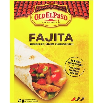 Old El Paso Mélange d’épices à fajita 24 g, 9,12 $/100g