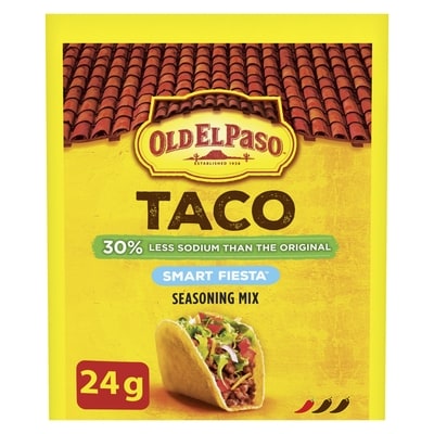 Old El Paso Taco Seasoning, Smart Fiesta 24 g, $9.12/100g