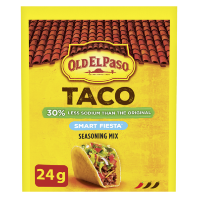 Old El Paso Taco Seasoning, Smart Fiesta 24 g, $9.12/100g