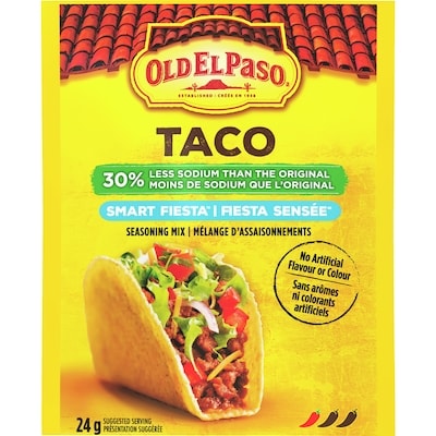 Old El Paso Assaisonnement à taco, Fiesta sensée 24 g, 9,54 $/100g
