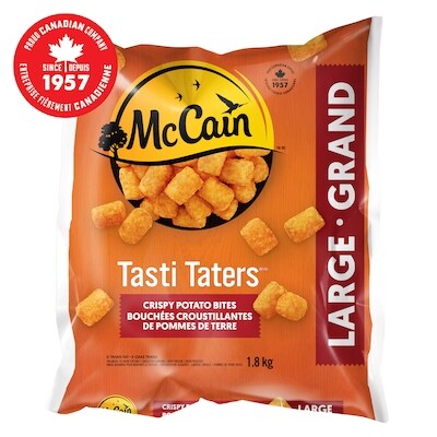McCain Bouchées de pommes de terre Tasti Tatersᴹᴰ 1.8 kg, 0,53 $/100g