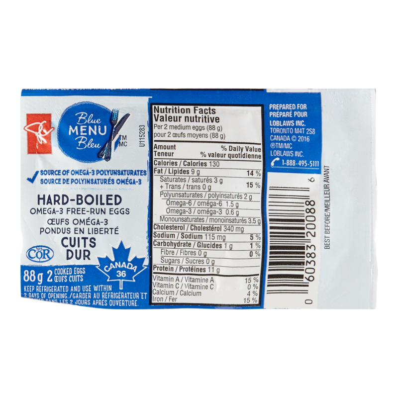 Hard-boiled Eggs, Omega-3