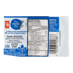 PC Menu Bleu Œufs cuits dur oméga-3 88 g, 2,26 $/100g