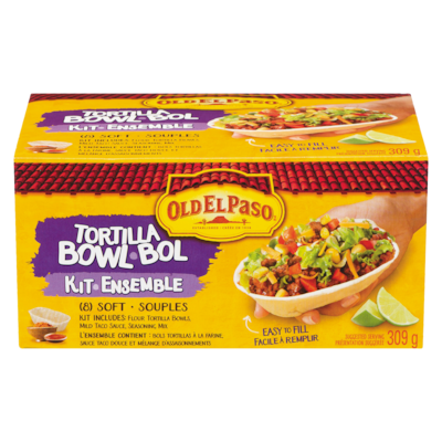 Old El Paso Ensemble de bols de tortilla 309 g, 2,10 $/100g