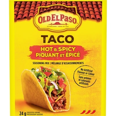 Old El Paso Assaisonnement à taco, Piquant et épicé 24 g, 5,37 $/100g