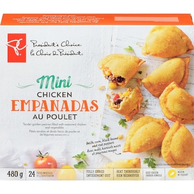 President's Choice Mini Chicken Empanadas 480 g, $2.29/100g
