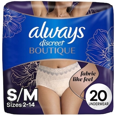 Always Incontinence Underwear for Women, Maximum Protection, Small/Medium 20 ea, $1.60/1ea