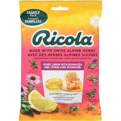 Ricola Lozenges, Honey Lemon, Family Bag 45 ea, $0.17/1ea