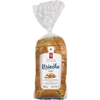 President's Choice All-Butter Brioche Loaf 400 g, $1.25/100g