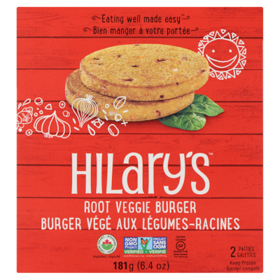 Hilary's Veggie Burger Root 2 Patties 181 g, $4.41/100g