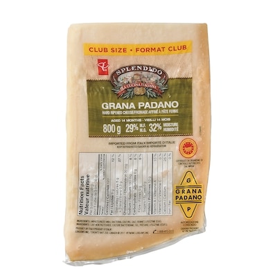PC Splendido Grana Padano Wedge, Large 800 g, $3.50/100g