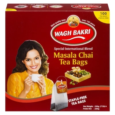 Wagh Bakri Tea, Masala Chai  Bags Special International Blend 100  Bags 200 g, $3.75/100g