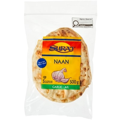 Suraj Naan Ail 5 Pains Plats 500 g, 0,60 $/100g