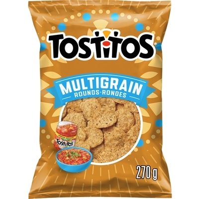 Tostitos Multigrain Rounds Tortilla Chips 270 g, $2.03/100g