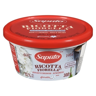 Saputo Ricotta Fiorella 300 g, 3,00 $/100g