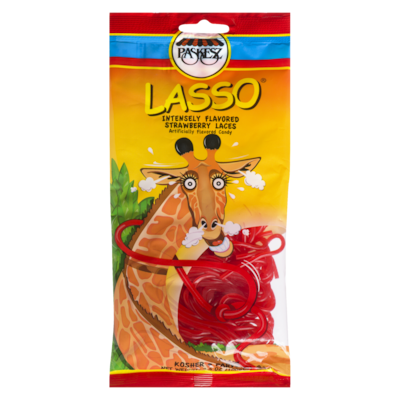 Paskesz Lasso Strawberry Laces Intensely Flavored 100g 100 g, $4.79/100g
