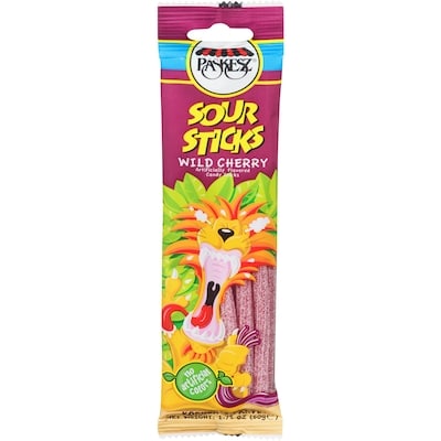 Paskesz Sour Sticks Candy Sticks Wild Cherry  50 g, $5.58/100g