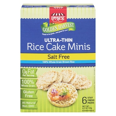 Paskesz Salt Free Ultra-Thin Rice Cake Minis 120 g, $6.08/100g
