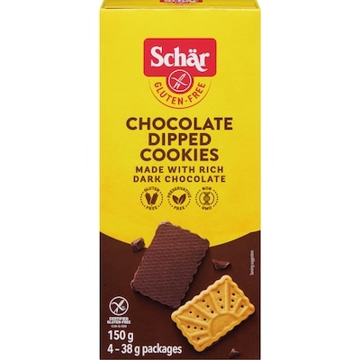 Schar Chocolaty Dipped Cookies Gluten Free 150 g, $4.99/100g