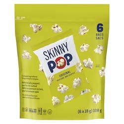 Skinny Skinny Pop Pure Popped Perfection Maïs Soufflé 6 Sacs 125 g 108 g, 6,02 $/100g