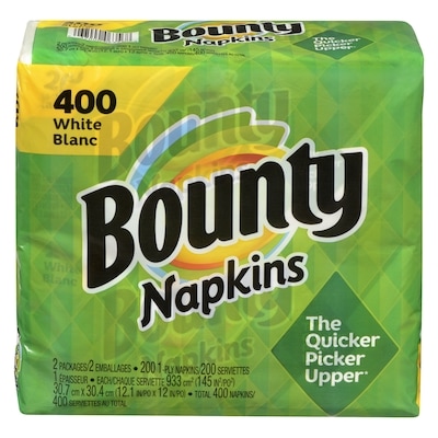 Bounty Paper Napkins, White, 400 Count 400 ea, $0.03/1ea
