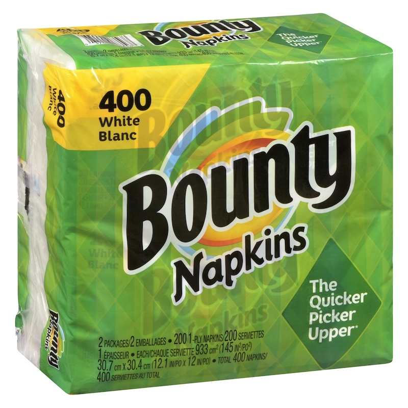 Paper Napkins, White, 400 Count