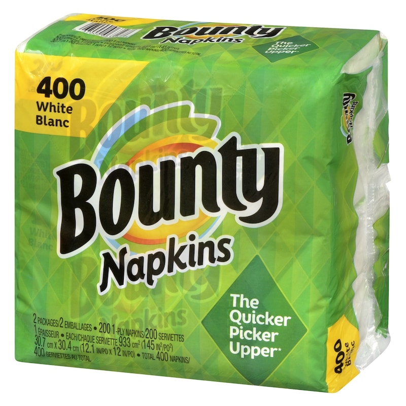 Paper Napkins, White, 400 Count