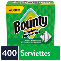 Bounty Serviettes de table, blanc, 400 unités 400 ea, 0,03 $/1ch