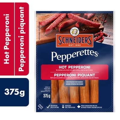 Schneiders Pepperettes Sausage Sticks, Hot Pepperoni 375 g, $3.33/100g