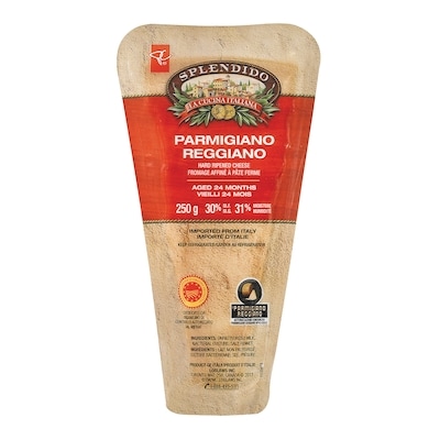 PC Splendido Parmigiano Reggiano Hard Ripened Cheese Aged 24 Months 250 g, $5.60/100g