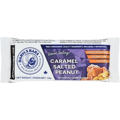 Daryl's Protein Bar Caramel Salted Peanut 58 g, $4.81/100g