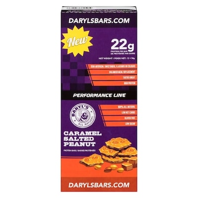 Daryl’s Barres caramel salé et arachides Daryls Bar 58 g, 4,81 $/100g